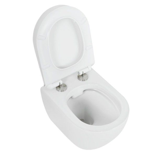 Унитаз подвесной Cezares Stylus CZR-513-TH-R с сиденьем soft close Cezares CZR-2011-SC белый