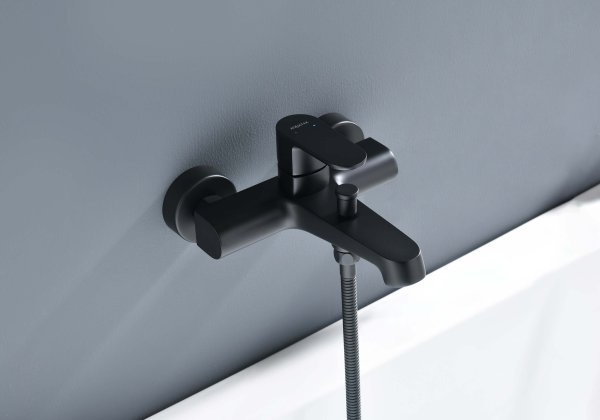 Смеситель для ванны AQUATEK, матовый черный AQ1240MB ОБЕРОН, Черный матовый