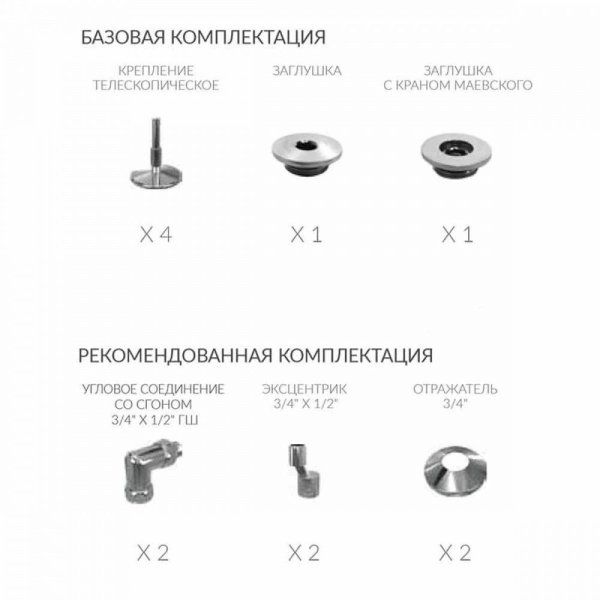 Полотенцесушитель водяной Terminus Аврора П16 300*780 хром