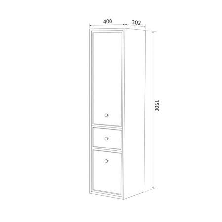 Пенал подвесной, 40 см, белый матовый, Torr, IDDIS (TOR40W0i97)
