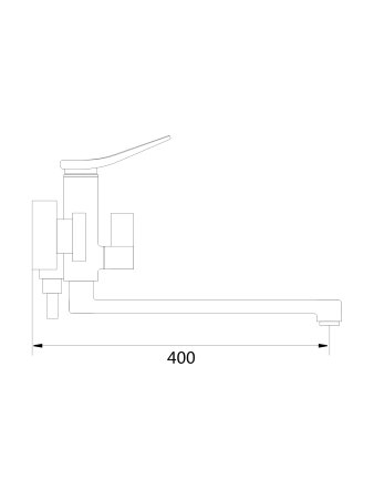 Смеситель для ванны Shevanik S4722H, Черный