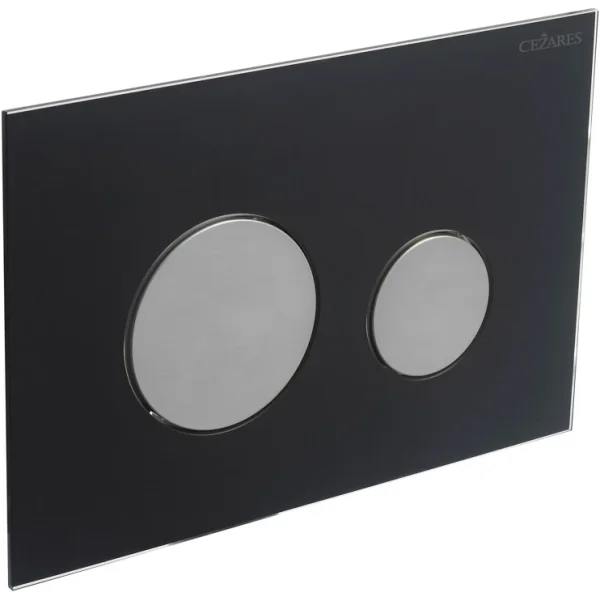 Кнопка смыва Cezares Lux LUX-GN-01-C для инсталляции, черный/хром