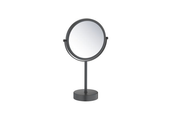 Зеркало косметическое настольное 5х AQUATEK, матовый черный AQ4914MB