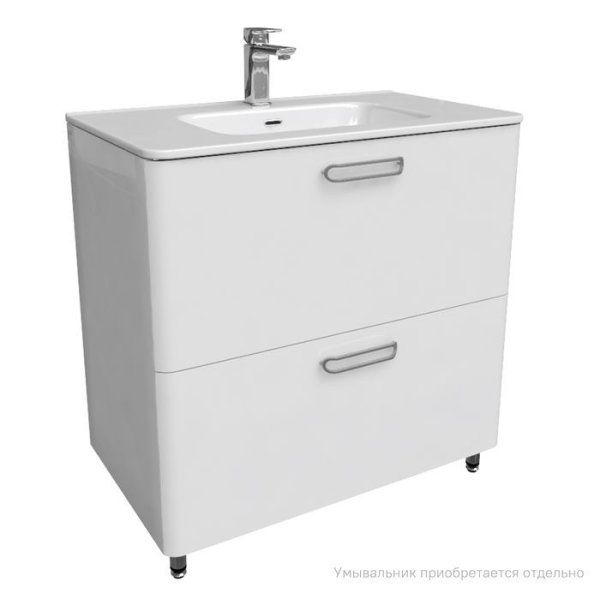 Тумба напольная, белая, 80 см, Brick, IDDIS, BRI80WFi95. Подходит ум. 0108000i28