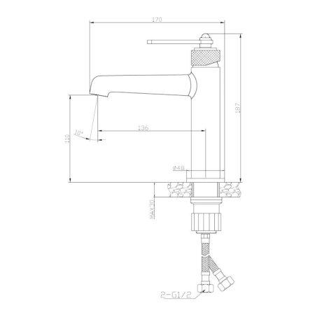 Смеситель для раковины ESKO "Bangkok" (BG26)