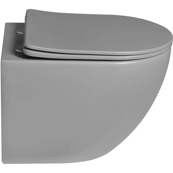 Унитаз подвесной Vincea Globo VT1-14STMG безободковый, торнадо, с сиденьем микролифт, серый матовый