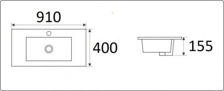 Умывальник CeramaLux 9393-90, Белый