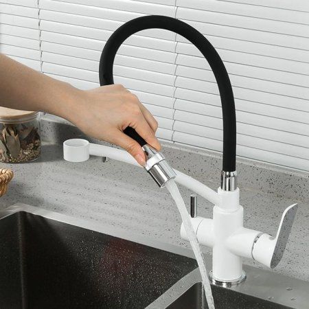 Смеситель Gappo G4348 для кухонной мойки с подключением к фильтру с питьевой водой и гибким изливом