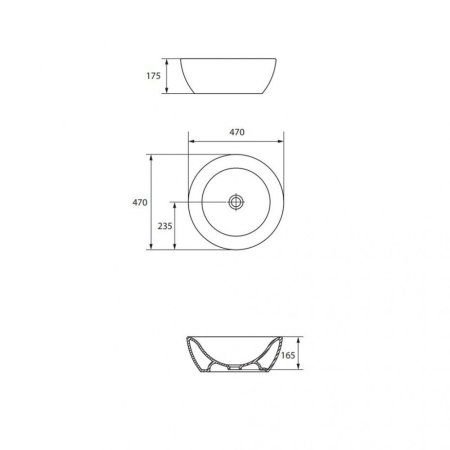 Раковина накладная Cersanit Inteo S-UM-In-w