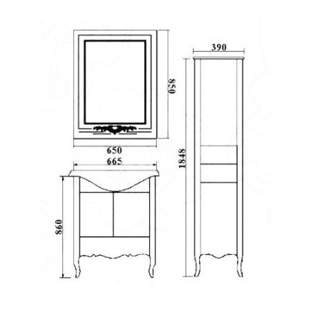 Раковина Tessoro Классика MC-33273 65 белый