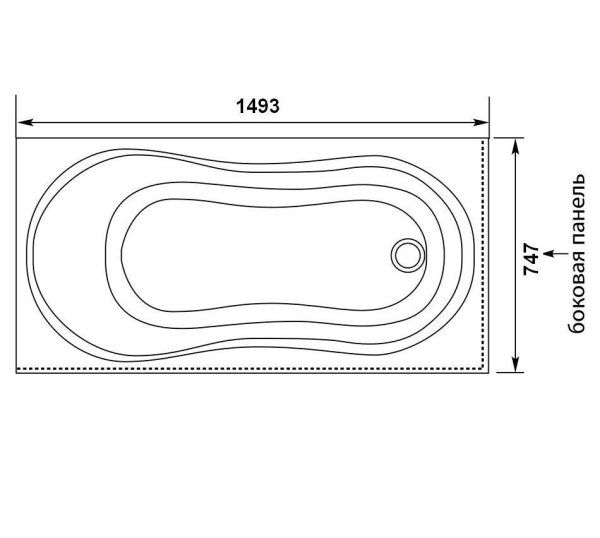 Акриловая ванна Aquanet Corsica 00203927 150х75
