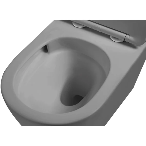 Унитаз подвесной Vincea Globo VT1-14STMG безободковый, торнадо, с сиденьем микролифт, серый матовый