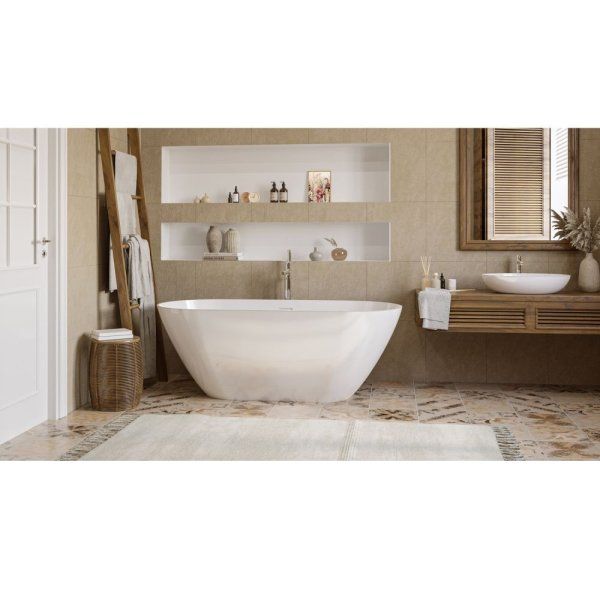 Ванна из искусственного камня Whitecross Coral X 0203.170077.100 170x77 белый глянцевый