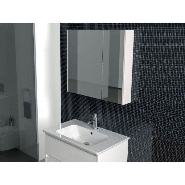 Шкаф-зеркало Berloni Bagno SNF03 SX/100 L 80 белый глянцевый