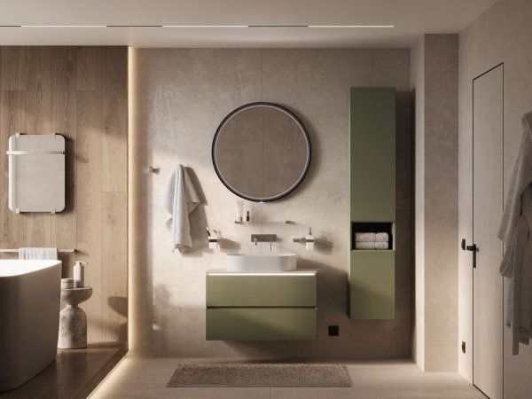 Шкаф-пенал Allen Brau Infinity 35 1.21009.CGM R олива матовый