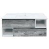 Тумба-умывальник COMFORTY "Турин-120" дуб бежевый с раковиной COMFORTY 9120E