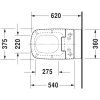 Унитаз подвесной Duravit  DuraStyle 2542590000+611200002000300  микролифт