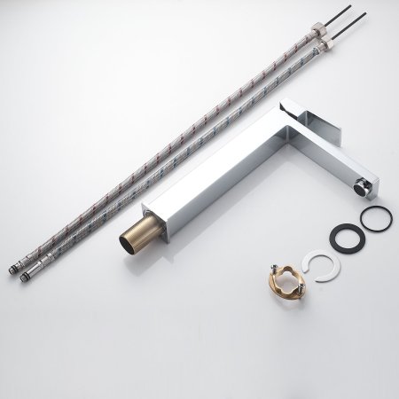 Смеситель для раковины однорычажный с гайкой Shevanik S9611, Хром