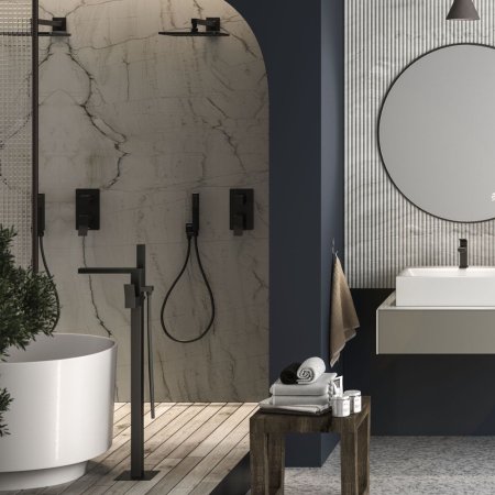 Смеситель Bossini Aki Z00772.073 для ванны, черный матовый