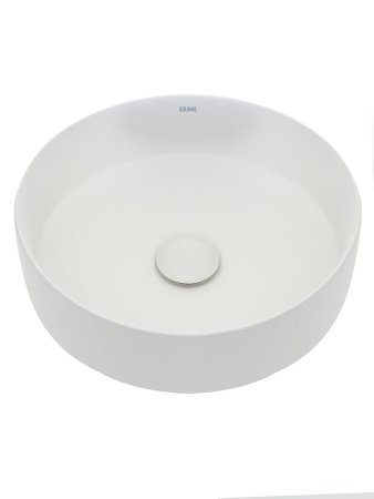 Раковина накладная круглая, AQUAme AQM5012 цвет белый матовый 355x355x120