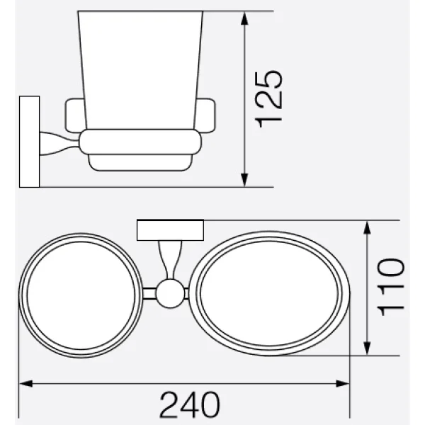 Стакан с мыльницей Veragio Bonjour Bronzo VR.BNR-7843.BR
