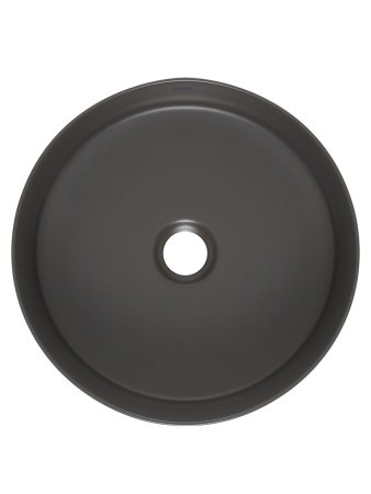 Раковина накладная круглая, цвет темно-серый матовый AQUAme AQM5012 355x355x120