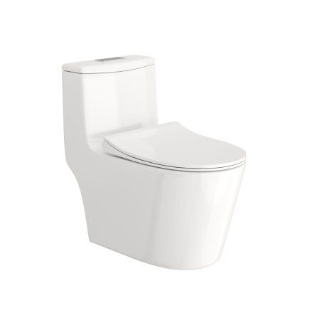 Унитаз напольный моноблок Teymi Solli безободковый, сиденье микролифт T41101