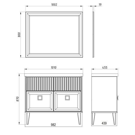 Тумба ASB-Woodline Риола 100 белая под раковину Фостер 100 (12412)