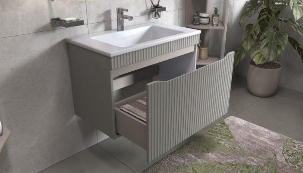 Тумба под раковину Velvex Alba 800-0-1 (Madera Modul) навесная тирамису (369 тирамису)