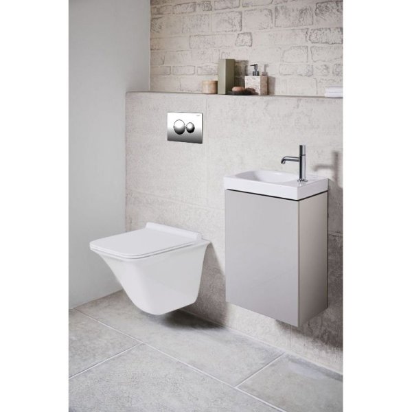 Кнопка смыва Loranto 24.6х1.4х16.5 для инсталляции, металл/пластик, цвет Хром глянцевый (7312)