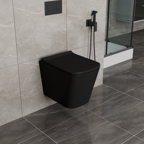 Унитаз подвесной Maretti Umbria безободковый с микролифтом, UM10PBM51-560, черный