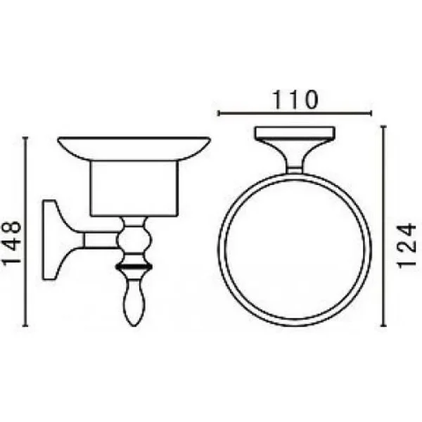 Мыльница Art&Max Bohemia AM-E-4299-Br