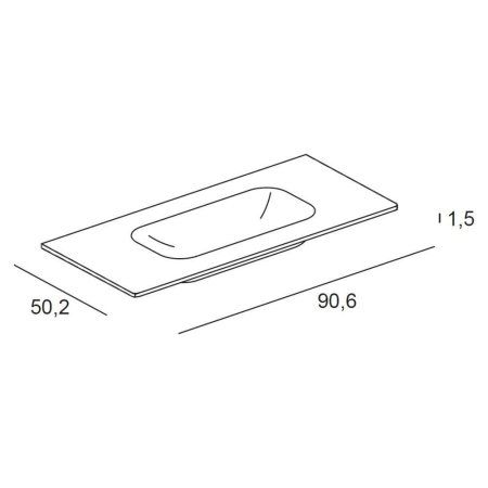 Раковина Eurolegno Glamour CRG502V1R906 arg 90 серебро
