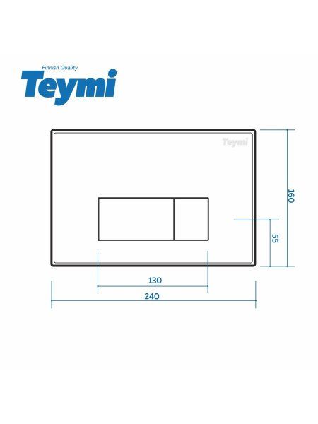 Клавиша смыва Teymi Helmi, двойной смыв, черный матовый T70203BM