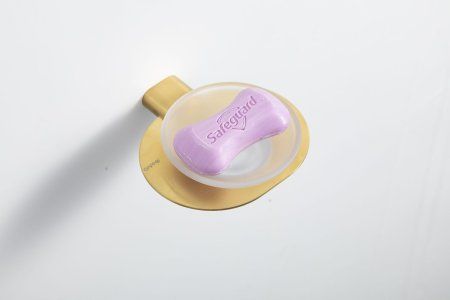 Мыльница стеклянная Gappo G3TE09NR02YS-3HM, золотой сатин