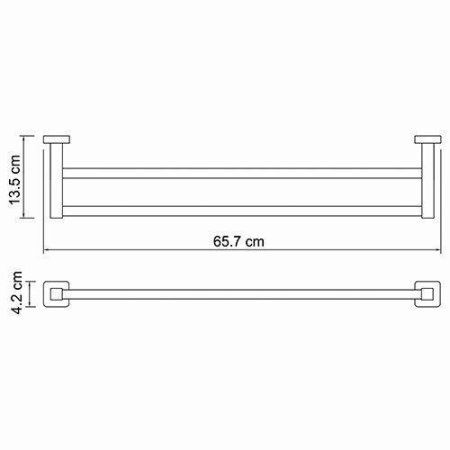 Полотенцедержатель WasserKRAFT Lippe K-6540 хром