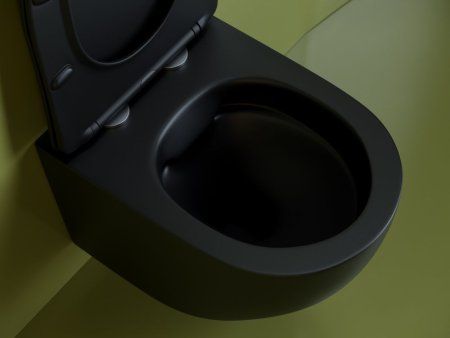 Унитаз подвесной Ceramica Nova Uno CN11001MB микролифт, черный матовый