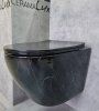 Унитаз подвесной Ceramalux 2212BM, черный мрамор