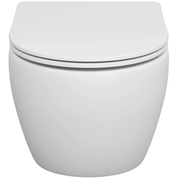 Унитаз подвесной Grossman GR-4457MSQ безободковый, торнадо, с сиденьем микролифт, белый матовый