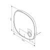 Зеркало с контурной LED-подсветкой, ИК сенсором и косметическим зеркалом, 80 см AM.PM Func M8FMOX0803SA,