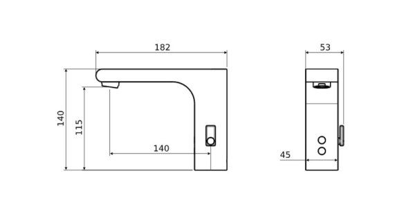 Смеситель для раковины электронный Aquatek ЛИРА AQ5410CR, хром
