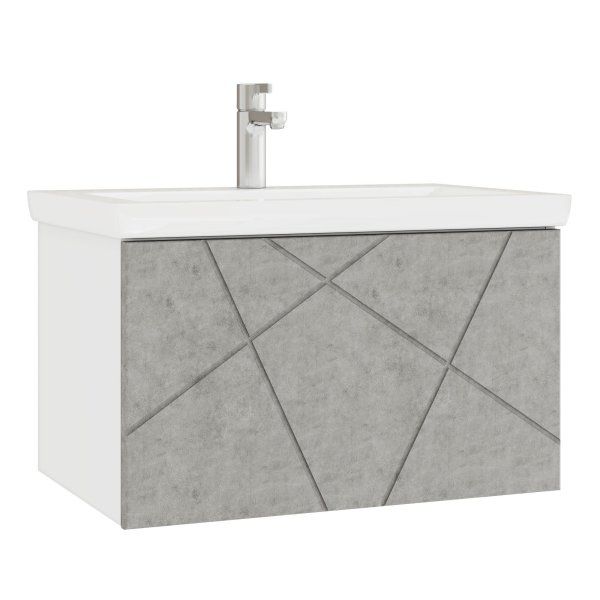 Тумба VIGO Geometry под раковину Geometry 700-0-1 (Como) навесная бетон (034 бетон)