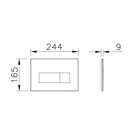 Кнопка смыва VitrA Root Square 740-2311 черный матовый