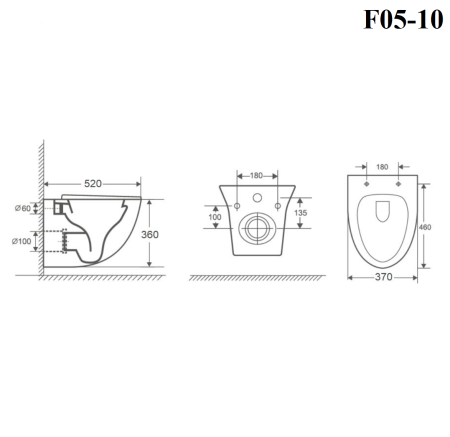 Унитаз подвесной безободковый с сиденьем с микролифтом BOND F05-10