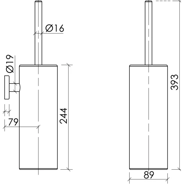 Ёршик Sancos Base SC9032BN настенный, никель