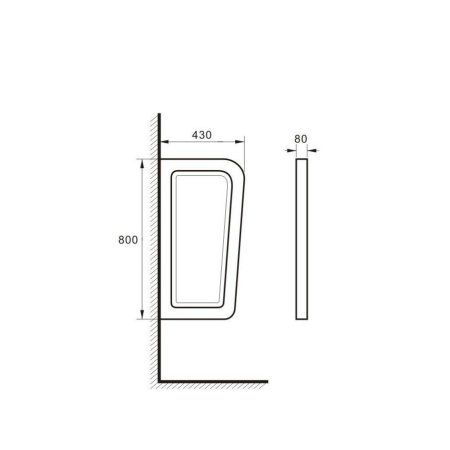 Перегородка для писсуара SantiLine SL-6007