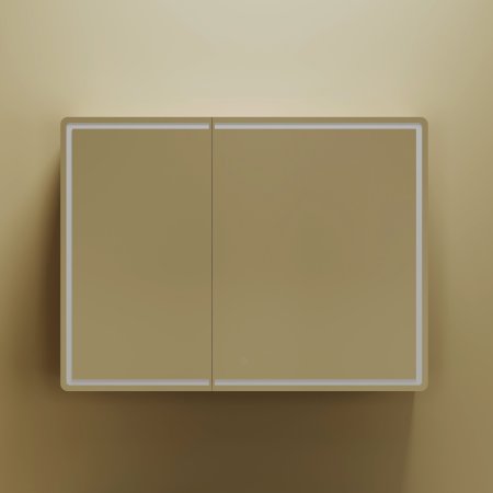 Зеркальный шкаф для ванной комнаты SANCOS Mirror 990x150х740 мм, с LED подсветкой, цвет дуб чарльстон,  MI100ECH