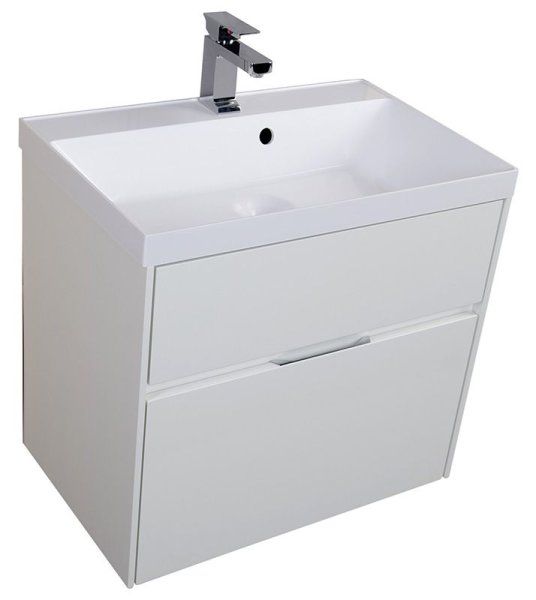 Тумба под раковину Aquanet Латина 00180032 70 белая, 2 ящика