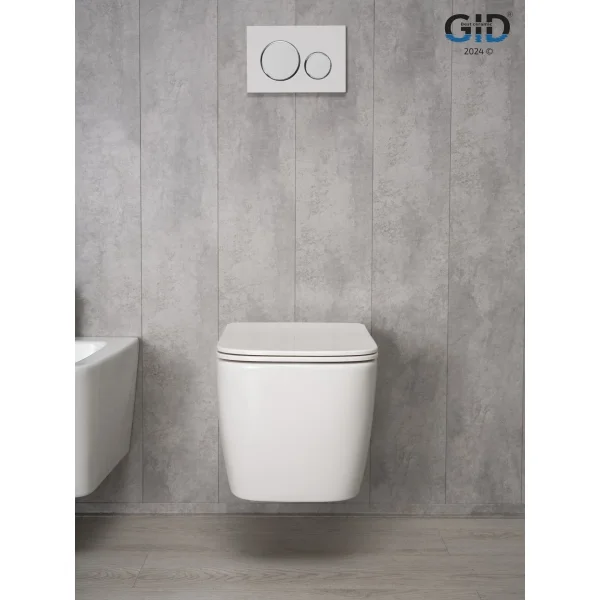 Унитаз подвесной GID Tr2140 безободковый, с сиденьем микролифт, белый