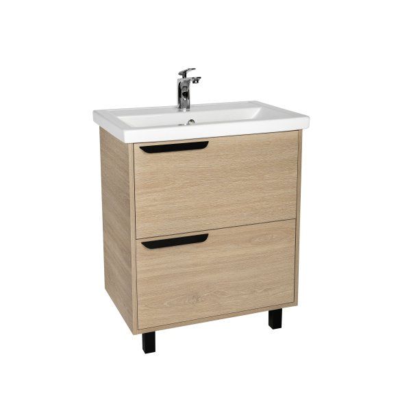 Тумба VIANT "Кёльн" Фостер 60 2 ящика светлое дерево 385х565х820 (VKEL60FOSD-T2Y)